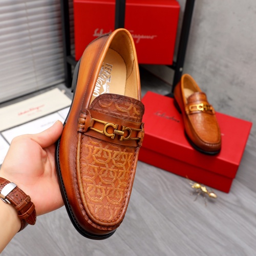 Cheap Salvatore Ferragamo Leather Shoes For Men #1042490 Replica Wholesale [$85.00 USD] [ITEM#1042490] on Replica Salvatore Ferragamo Leather Shoes