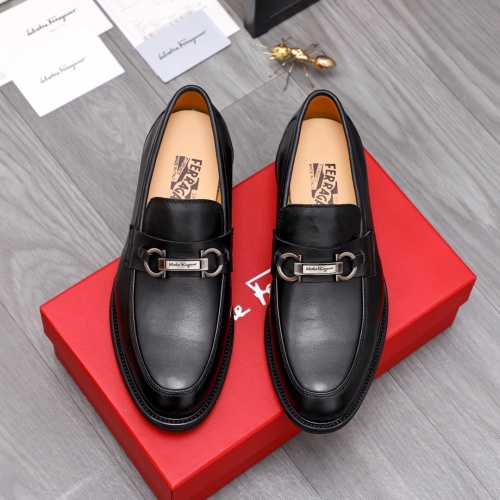 Cheap Salvatore Ferragamo Leather Shoes For Men #1042495 Replica Wholesale [$82.00 USD] [ITEM#1042495] on Replica Salvatore Ferragamo Leather Shoes