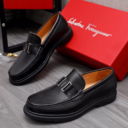 Cheap Salvatore Ferragamo Leather Shoes For Men #1042497 Replica Wholesale [$82.00 USD] [ITEM#1042497] on Replica Salvatore Ferragamo Leather Shoes