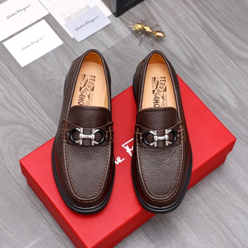 Cheap Salvatore Ferragamo Leather Shoes For Men #1042500 Replica Wholesale [$82.00 USD] [ITEM#1042500] on Replica Salvatore Ferragamo Leather Shoes
