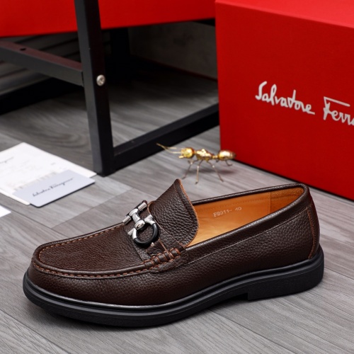 Cheap Salvatore Ferragamo Leather Shoes For Men #1042500 Replica Wholesale [$82.00 USD] [ITEM#1042500] on Replica Salvatore Ferragamo Leather Shoes