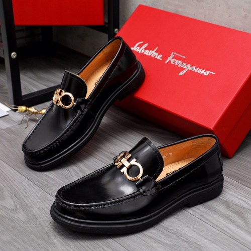 Cheap Salvatore Ferragamo Leather Shoes For Men #1042506 Replica Wholesale [$82.00 USD] [ITEM#1042506] on Replica Salvatore Ferragamo Leather Shoes