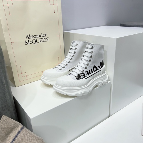 Cheap Alexander McQueen High Tops Shoes For Men #1042981 Replica Wholesale [$115.00 USD] [ITEM#1042981] on Replica Alexander McQueen High Tops Shoes