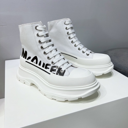 Cheap Alexander McQueen High Tops Shoes For Men #1042981 Replica Wholesale [$115.00 USD] [ITEM#1042981] on Replica Alexander McQueen High Tops Shoes