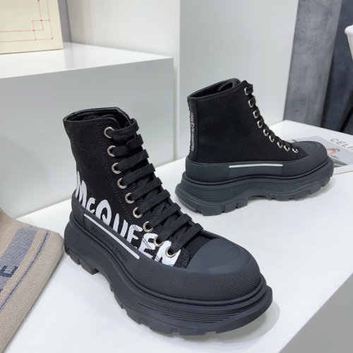 Cheap Alexander McQueen High Tops Shoes For Men #1042983 Replica Wholesale [$115.00 USD] [ITEM#1042983] on Replica Alexander McQueen High Tops Shoes