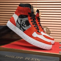 Cheap Philipp Plein PP High Tops Shoes For Men #1042482 Replica Wholesale [$108.00 USD] [ITEM#1042482] on Replica Philipp Plein PP High Tops Shoes