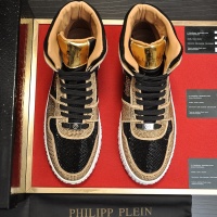 Cheap Philipp Plein PP High Tops Shoes For Men #1042483 Replica Wholesale [$108.00 USD] [ITEM#1042483] on Replica Philipp Plein PP High Tops Shoes