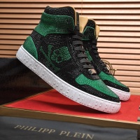 Cheap Philipp Plein PP High Tops Shoes For Men #1042485 Replica Wholesale [$108.00 USD] [ITEM#1042485] on Replica Philipp Plein PP High Tops Shoes