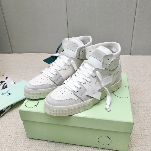 Cheap Off-White High Tops Shoes For Men #1043422 Replica Wholesale [$118.00 USD] [ITEM#1043422] on Replica Off-White High Tops Shoes