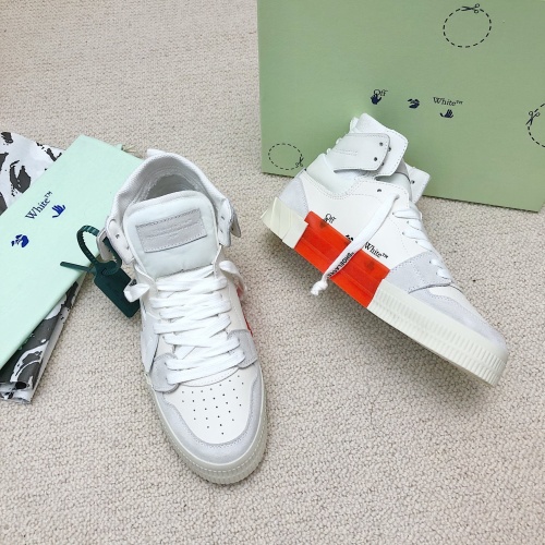 Cheap Off-White High Tops Shoes For Men #1043422 Replica Wholesale [$118.00 USD] [ITEM#1043422] on Replica Off-White High Tops Shoes