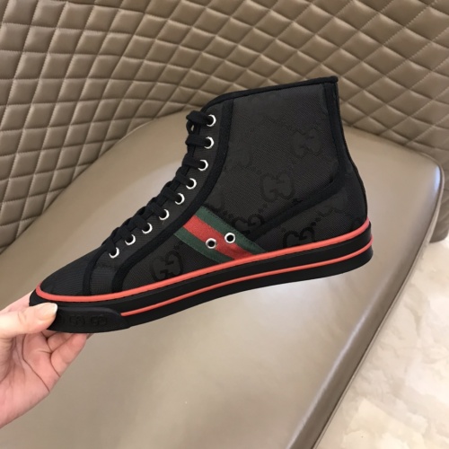 Cheap Gucci High Tops Shoes For Men #1043573 Replica Wholesale [$72.00 USD] [ITEM#1043573] on Replica Gucci High Tops Shoes