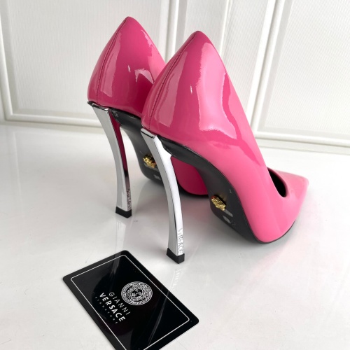 Cheap Versace High-Heeled Shoes For Women #1043728 Replica Wholesale [$130.00 USD] [ITEM#1043728] on Replica Versace High-Heeled Shoes