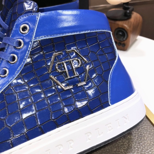 Cheap Philipp Plein PP High Tops Shoes For Men #1044300 Replica Wholesale [$88.00 USD] [ITEM#1044300] on Replica Philipp Plein PP High Tops Shoes