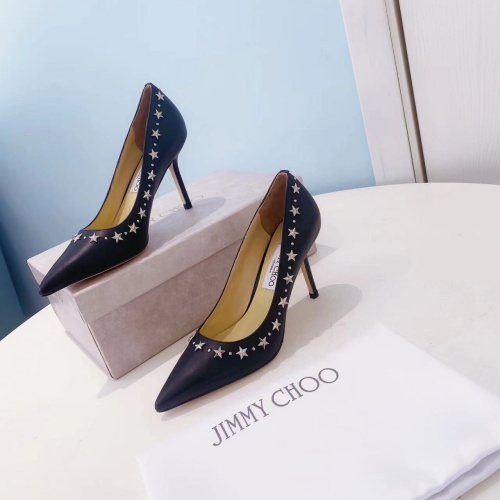 Cheap Jimmy Choo High-Heeled Shoes For Women #1045316 Replica Wholesale [$102.00 USD] [ITEM#1045316] on Replica Jimmy Choo High-Heeled Shoes