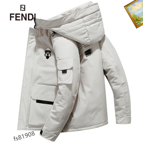 Cheap Fendi Down Feather Coat Long Sleeved For Men #1045778 Replica Wholesale [$82.00 USD] [ITEM#1045778] on Replica Fendi Down Feather Coat