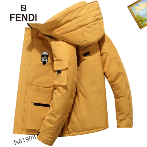 Cheap Fendi Down Feather Coat Long Sleeved For Men #1045779 Replica Wholesale [$82.00 USD] [ITEM#1045779] on Replica Fendi Down Feather Coat