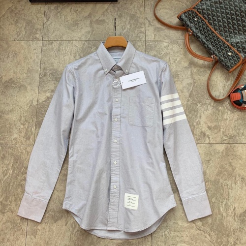 Cheap Thom Browne TB Shirts Long Sleeved For Men #1048425 Replica Wholesale [$52.00 USD] [ITEM#1048425] on Replica Thom Browne TB Shirts