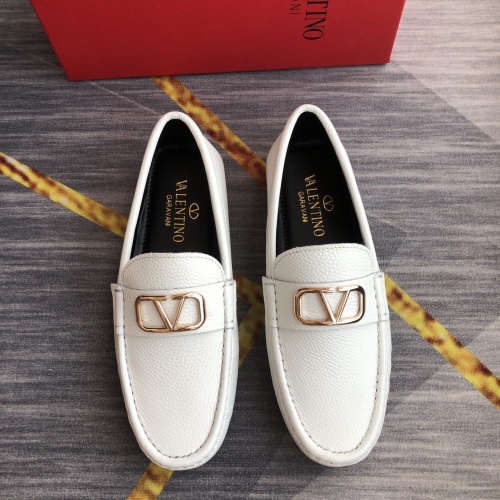 Cheap Valentino Leather Shoes For Men #1049575 Replica Wholesale [$98.00 USD] [ITEM#1049575] on Replica Valentino Leather Shoes