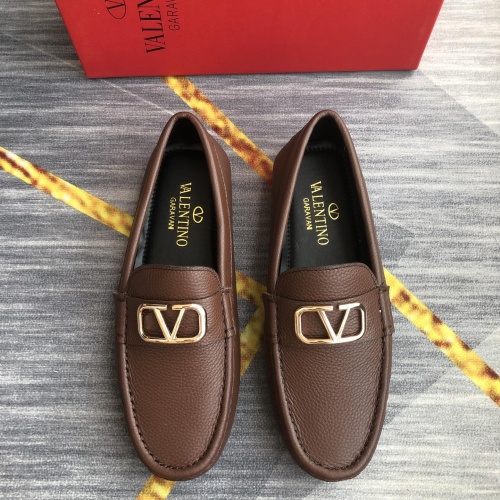 Cheap Valentino Leather Shoes For Men #1049576 Replica Wholesale [$98.00 USD] [ITEM#1049576] on Replica Valentino Leather Shoes