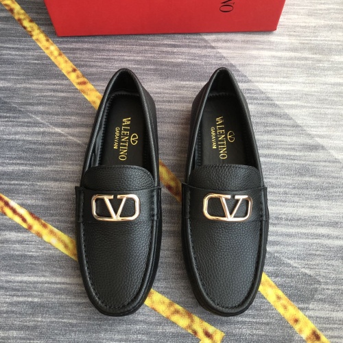 Cheap Valentino Leather Shoes For Men #1049579 Replica Wholesale [$98.00 USD] [ITEM#1049579] on Replica Valentino Leather Shoes