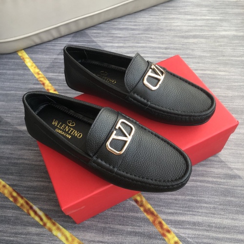 Cheap Valentino Leather Shoes For Men #1049579 Replica Wholesale [$98.00 USD] [ITEM#1049579] on Replica Valentino Leather Shoes