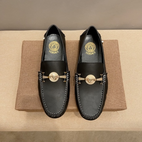 Cheap Versace Leather Shoes For Men #1050106 Replica Wholesale [$72.00 USD] [ITEM#1050106] on Replica Versace Leather Shoes