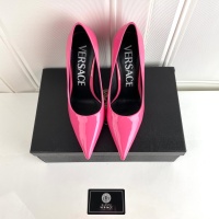 Cheap Versace High-Heeled Shoes For Women #1043728 Replica Wholesale [$130.00 USD] [ITEM#1043728] on Replica Versace High-Heeled Shoes