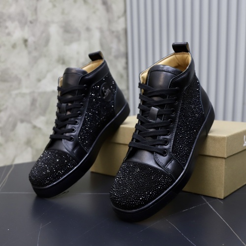 Cheap Christian Louboutin High Top Shoes For Men #1051191 Replica Wholesale [$88.00 USD] [ITEM#1051191] on Replica Christian Louboutin High Top Shoes
