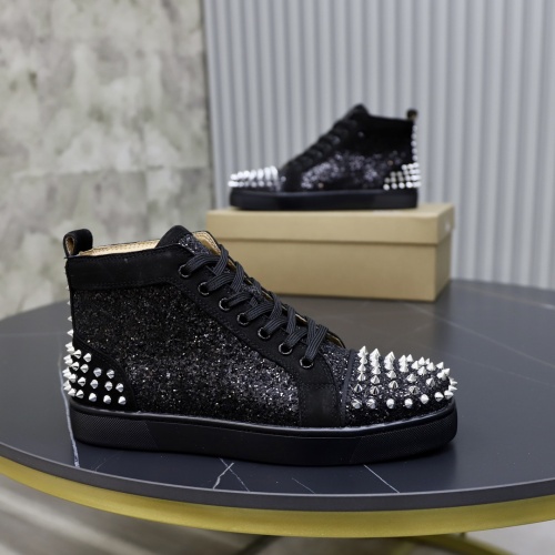 Cheap Christian Louboutin High Top Shoes For Men #1051192 Replica Wholesale [$88.00 USD] [ITEM#1051192] on Replica Christian Louboutin High Top Shoes
