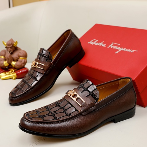 Cheap Salvatore Ferragamo Leather Shoes For Men #1051199 Replica Wholesale [$82.00 USD] [ITEM#1051199] on Replica Salvatore Ferragamo Leather Shoes