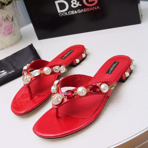 Cheap Dolce &amp; Gabbana D&amp;G Slippers For Women #1051748 Replica Wholesale [$72.00 USD] [ITEM#1051748] on Replica Dolce &amp; Gabbana D&amp;G Slippers
