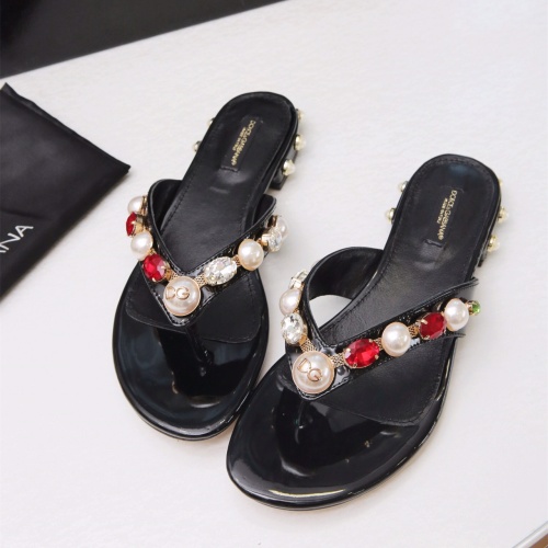 Cheap Dolce &amp; Gabbana D&amp;G Slippers For Women #1051750 Replica Wholesale [$72.00 USD] [ITEM#1051750] on Replica Dolce &amp; Gabbana D&amp;G Slippers