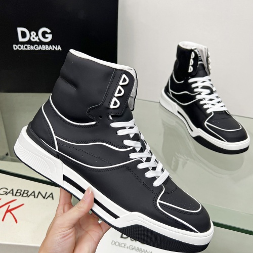 Cheap D&amp;G High Top Shoes For Men #1051782 Replica Wholesale [$108.00 USD] [ITEM#1051782] on Replica Dolce &amp; Gabbana D&amp;G High Top Shoes