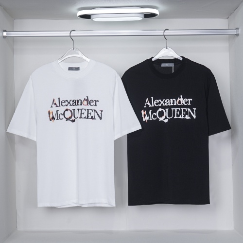 Cheap Alexander McQueen T-shirts Short Sleeved For Unisex #1051849 Replica Wholesale [$27.00 USD] [ITEM#1051849] on Replica Alexander McQueen T-shirts