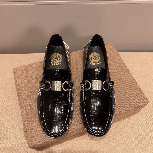 Cheap Versace Leather Shoes For Men #1051938 Replica Wholesale [$68.00 USD] [ITEM#1051938] on Replica Versace Leather Shoes