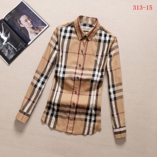 Cheap Burberry Shirts Long Sleeved For Women #1052228 Replica Wholesale [$36.00 USD] [ITEM#1052228] on Replica Burberry Shirts