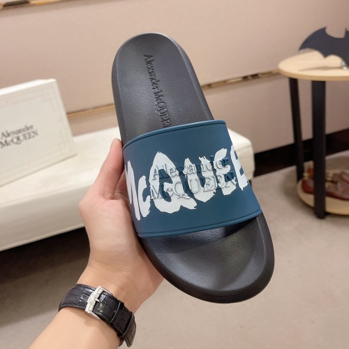 Cheap Alexander McQueen Slippers For Men #1055993 Replica Wholesale [$48.00 USD] [ITEM#1055993] on Replica Alexander McQueen Slippers