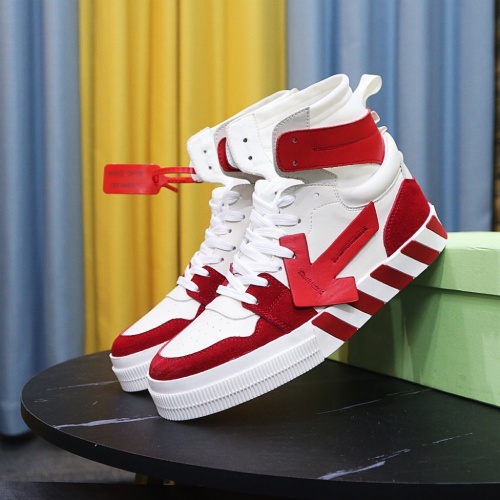 Cheap Off-White High Tops Shoes For Men #1056669 Replica Wholesale [$102.00 USD] [ITEM#1056669] on Replica Off-White High Tops Shoes