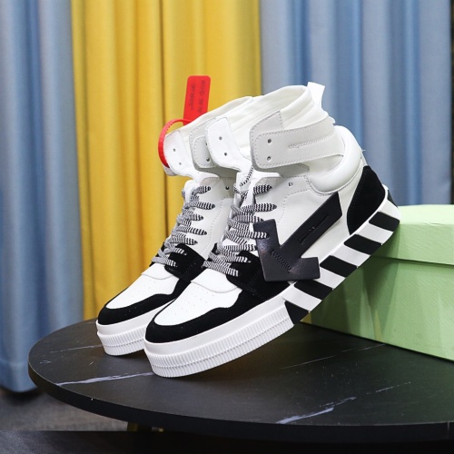 Cheap Off-White High Tops Shoes For Men #1056672 Replica Wholesale [$102.00 USD] [ITEM#1056672] on Replica Off-White High Tops Shoes