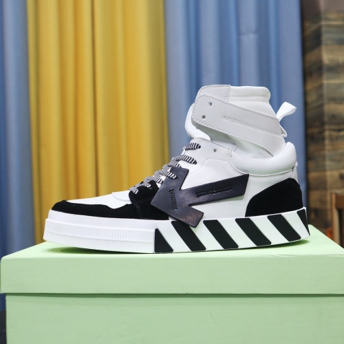 Cheap Off-White High Tops Shoes For Men #1056672 Replica Wholesale [$102.00 USD] [ITEM#1056672] on Replica Off-White High Tops Shoes