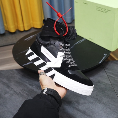 Cheap Off-White High Tops Shoes For Men #1056674 Replica Wholesale [$102.00 USD] [ITEM#1056674] on Replica Off-White High Tops Shoes