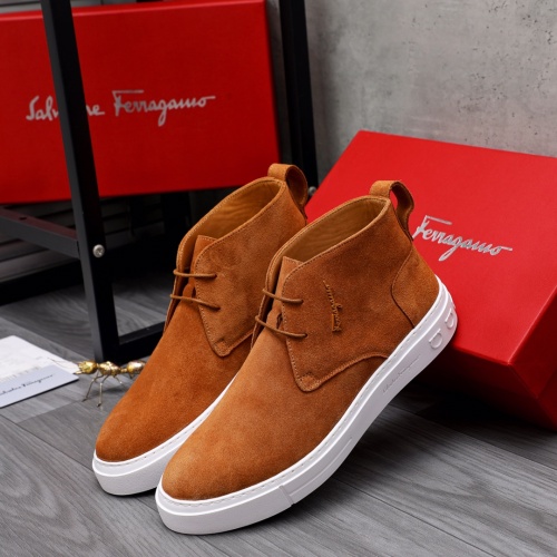 Cheap Salvatore Ferragamo High Tops Shoes For Men #1059307 Replica Wholesale [$102.00 USD] [ITEM#1059307] on Replica Salvatore Ferragamo High Tops Shoes