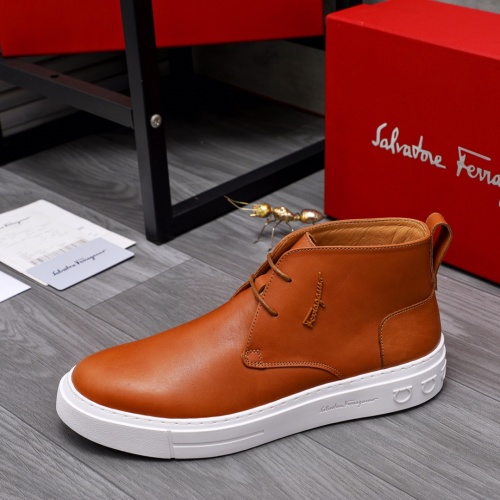 Cheap Salvatore Ferragamo High Tops Shoes For Men #1059313 Replica Wholesale [$102.00 USD] [ITEM#1059313] on Replica Salvatore Ferragamo High Tops Shoes
