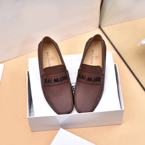 Cheap Balmain Leather Shoes For Men #1059366 Replica Wholesale [$80.00 USD] [ITEM#1059366] on Replica Balmain Leather Shoes