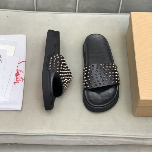 Cheap Christian Louboutin CL Slippers For Men #1060923 Replica Wholesale [$72.00 USD] [ITEM#1060923] on Replica Christian Louboutin CL Slippers