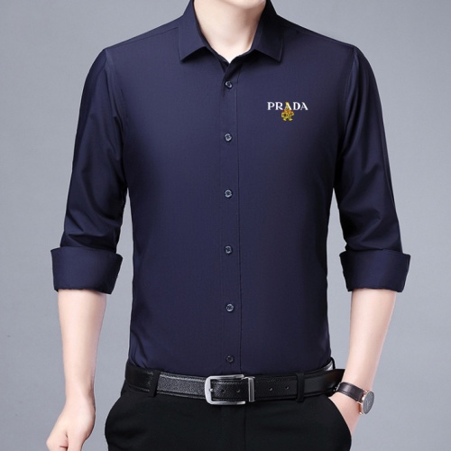 Cheap Prada Shirts Long Sleeved For Men #1061568 Replica Wholesale [$40.00 USD] [ITEM#1061568] on Replica Prada Shirts
