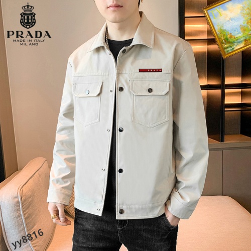 Cheap Prada New Jackets Long Sleeved For Men #1061697 Replica Wholesale [$60.00 USD] [ITEM#1061697] on Replica Prada Jackets