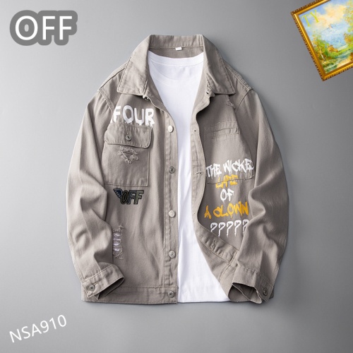 Cheap Off-White Jackets Long Sleeved For Men #1063744 Replica Wholesale [$60.00 USD] [ITEM#1063744] on Replica Off-White Jackets