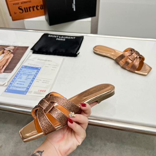Cheap Yves Saint Laurent YSL Slippers For Women #1064080 Replica Wholesale [$80.00 USD] [ITEM#1064080] on Replica Yves Saint Laurent YSL Slippers