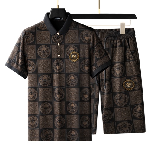 Cheap Versace Tracksuits Short Sleeved For Men #1065078 Replica Wholesale [$68.00 USD] [ITEM#1065078] on Replica Versace Tracksuits